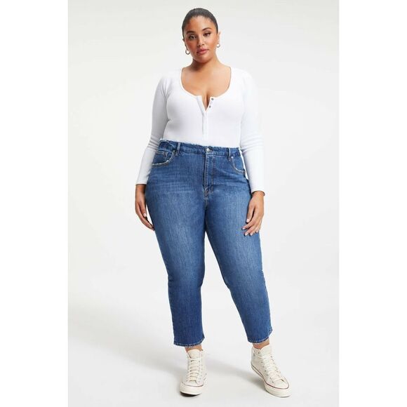 Good American Good Icon Cropped Jeans Size  20 - Picture 1 of 11